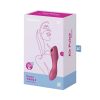 Satisfyer Curvy Trinity 3 - akkus hüvelyi és csiklóvibrátor (piros)