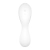 Satisfyer Curvy Trinity 5+ - okos, akkus 2in1 vibrátor (fehér)