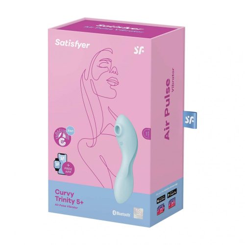 Satisfyer Curvy Trinity 5+ - okos, akkus 2in1 vibrátor (kék)