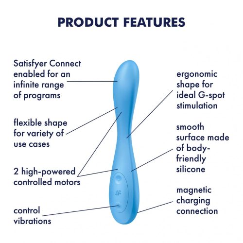 Satisfyer G-spot Flex 4 - okos, akkus G-pont vibrátor (türkiz)
