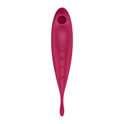 Satisfyer Twirling Pro - akkus, okos 2in1 csiklóvibrátor (piros)