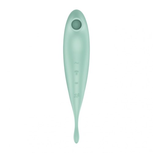 Satisfyer Twirling Pro - akkus, okos 2in1 csiklóvibrátor (menta)
