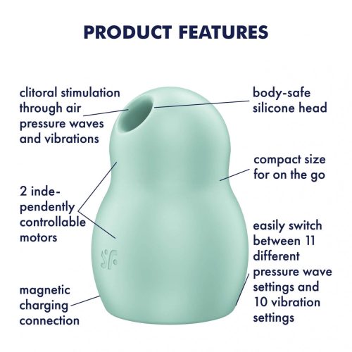 Satisfyer Pro To Go 1 - akkus, léghullámos csiklóizgató vibrátor (menta)