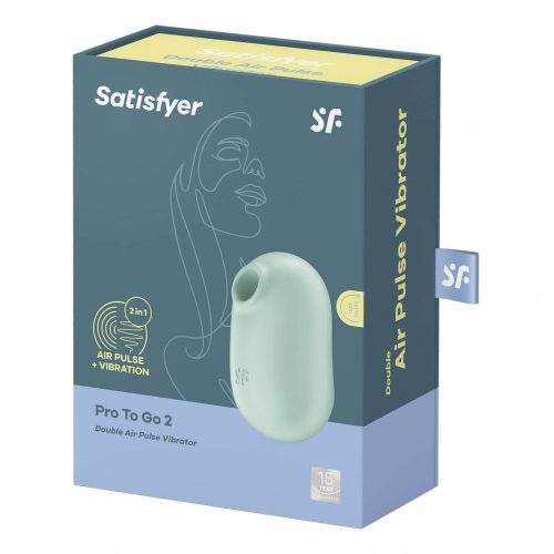 Satisfyer Pro To Go 2 - akkus, léghullámos csiklóizgató vibrátor (menta)