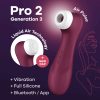 Satisfyer Pro 2 Gen3 - okos, akkus, léghullámos csiklóizgató vibrátor (bordó)