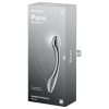 Satisfyer Pure Gravity 1 - bordázott acéldildó (ezüst)