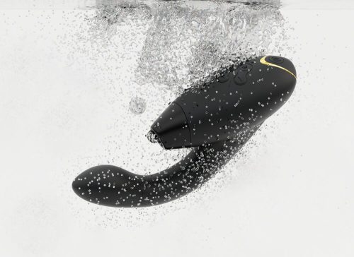 Womanizer Duo 2 - vízálló G-pont vibrátor és csiklóizgató (fekete)