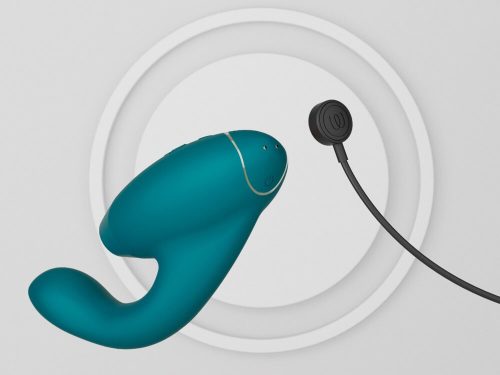 Womanizer Duo 2 - vízálló G-pont vibrátor és csiklóizgató (zöld)