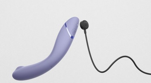 Womanizer OG - akkus, vízálló 2in1 léghullámos G-pont vibrátor (lila)