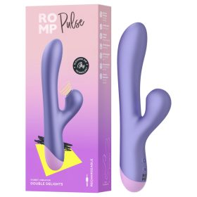   ROMP Pulse - G-pont vibrátor léghullámos csiklóizgatóval (lila)