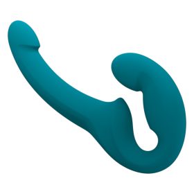   Fun Factory Share Lite - pánt nélküli felcsatolható vibrátor (kék)