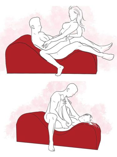 Liberator Esse Lounger - variálható szexágy - 3 részes (bordó)