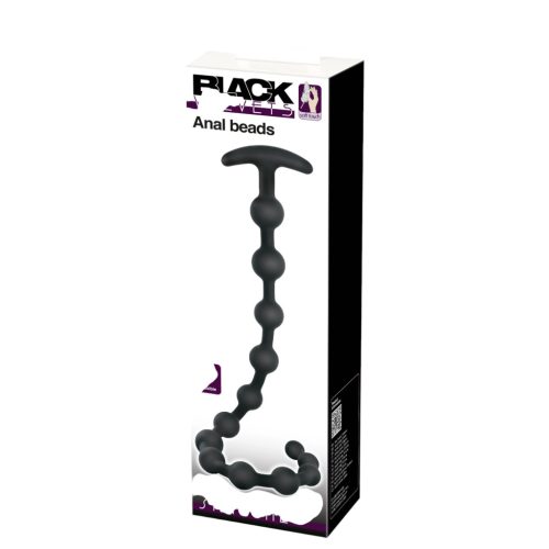 Black Velvet - gyöngyös análdildó (fekete)