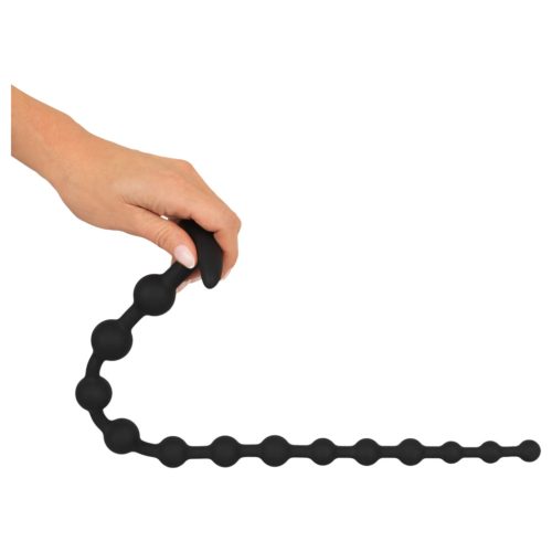 Black Velvet - gyöngyös análdildó (fekete)