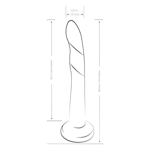 ROMP Dizi - rugalmas szilikon dildó (pink-narancs)