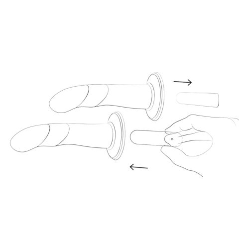 ROMP Piccolo - rugalmas szilikon dildó (kék-lila)