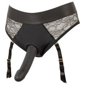 You2Toys - felcsatolható dildó alsóval (fekete)