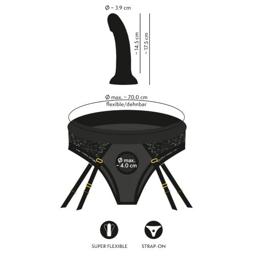 You2Toys - felcsatolható dildó alsóval (fekete)