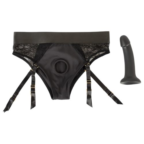 You2Toys - felcsatolható dildó alsóval (fekete)