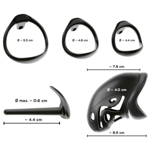 You2Toys - péniszketrec péniszpluggal (fekete)