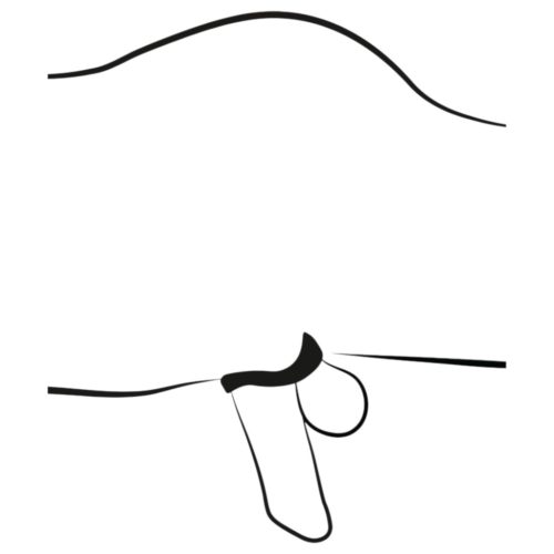 You2Toys - péniszketrec péniszpluggal (fekete)