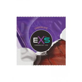   EXS Hot Chocolate - óvszer csoki ízesítéssel - fekete (100 db)