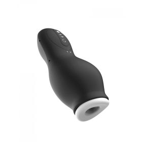   Lonely My-Dragon - akkus, szívó-rezgő maszturbátor (fekete)