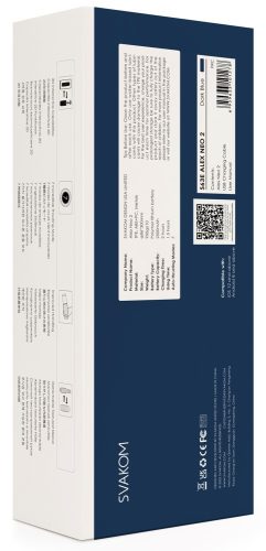 Svakom Alex Neo 2 - okos, akkus, fel-le mozgó maszturbátor (kék)