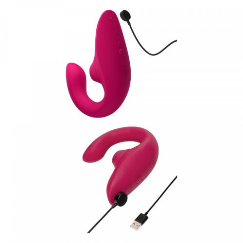 Womanizer Blend - hajlítható G-pont vibrátor és csiklóizgató (pink)