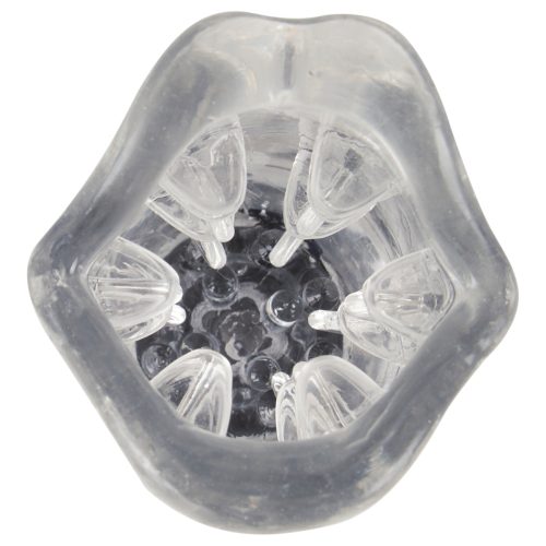 Stroker - rezgő, forgó maszturbátor (áttetsző)