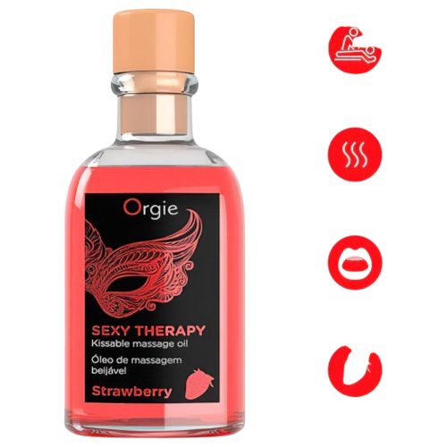 Orgie Sexy Therapy - masszázsolaj szett - eper