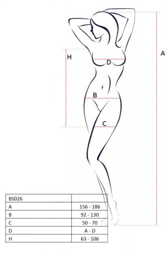 Passion BS026 - oldalt hálós miniruha vékony vállpántokkal (fehér) - S-L