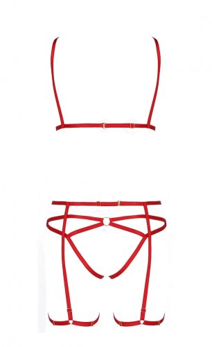 Passion Magali - bikini hám szett - 3 részes (piros)