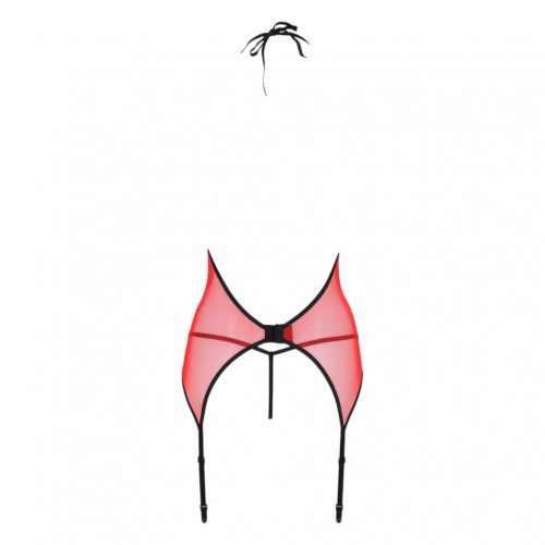 Passion Peonia - felső és tanga (piros-fekete)