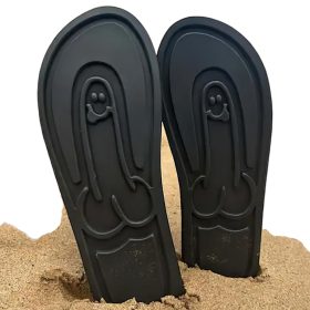 Flip-flop papucs - fütyis talppal - fekete