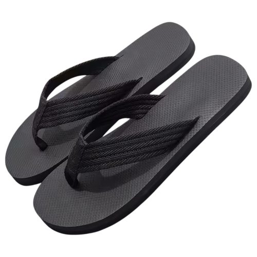 Flip-flop papucs - fütyis talppal - fekete