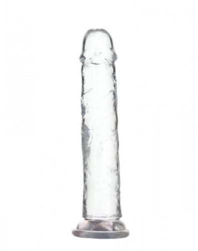 Addiction Crystal - talpas dildó (áttetsző) - 20cm