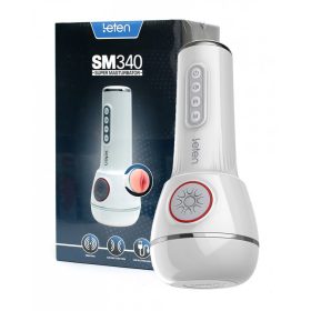   LETEN SM340 - akkus, vibráló, szívó, nyögő maszturbátor