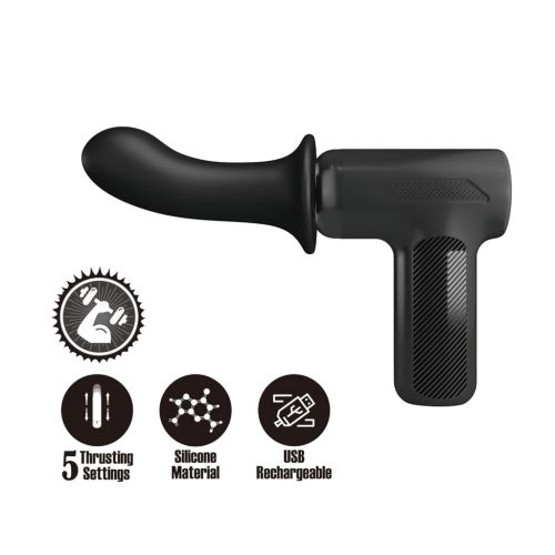 Pretty Love Dj Doctor - lökő puncipisztoly vibrátor (fekete)