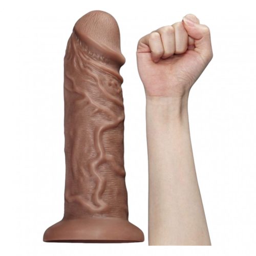 Lovetoy Chubby - tapadótalpas élethű dildó - 26cm (natúr)