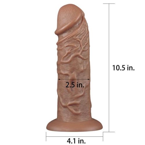 Lovetoy Chubby - tapadótalpas élethű dildó - 26cm (natúr)