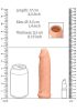 RealRock Penis Sleeve 6 - péniszköpeny (17cm) - natúr