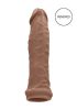 RealRock Penis Sleeve 6 - péniszköpeny (17cm) - sötét natúr