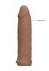 RealRock Penis Sleeve 6 - péniszköpeny (17cm) - sötét natúr