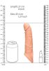 RealRock Penis Sleeve 8 - péniszköpeny (21cm) - natúr