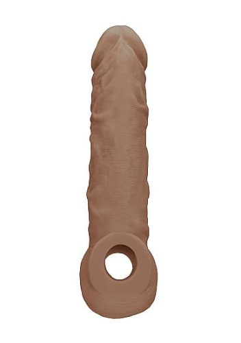 RealRock Penis Sleeve 8 - péniszköpeny (21cm) - sötét natúr