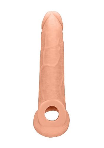 RealRock Penis Sleeve 9 - péniszköpeny (21,5cm) - natúr