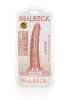 RealRock Slim - tapadótalpas, realisztikus dildó - 15,5cm (natúr)