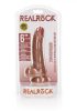 RealRock Curved - tapadótalpas, herés realisztikus dildó - 15,5cm (sötét natúr)