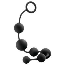 Anal Adventures L - gyöngyös anál dildó (fekete)